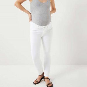 J Brand Mama J Maternity Denim Skinny Jeans in Blanc/White - Size 27